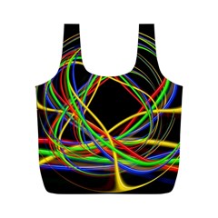 Ball Abstract Pattern Lines Full Print Recycle Bags (m)  by Nexatart