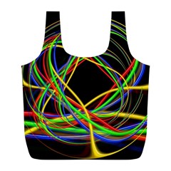 Ball Abstract Pattern Lines Full Print Recycle Bags (l)  by Nexatart