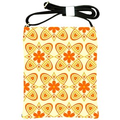 Background Floral Forms Flower Shoulder Sling Bags by Nexatart