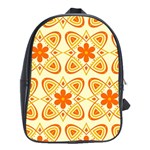 Background Floral Forms Flower School Bag (XL) Front