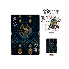 Ying Yang Abstract Asia Asian Background Playing Cards 54 (mini)  by Nexatart