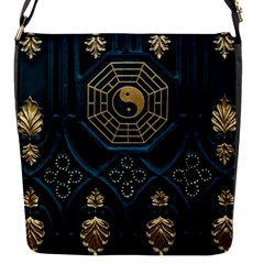 Ying Yang Abstract Asia Asian Background Flap Messenger Bag (s) by Nexatart