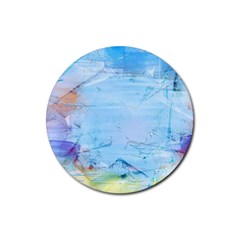 Background Art Abstract Watercolor Rubber Coaster (Round) 