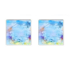 Background Art Abstract Watercolor Cufflinks (Square)