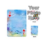 Background Art Abstract Watercolor Playing Cards 54 (Mini)  Front - Heart3