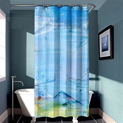 Background Art Abstract Watercolor Shower Curtain 36  x 72  (Stall) 