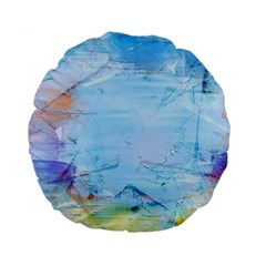 Background Art Abstract Watercolor Standard 15  Premium Flano Round Cushions