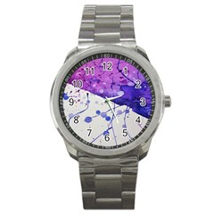 Art Painting Abstract Spots Sport Metal Watch by Nexatart