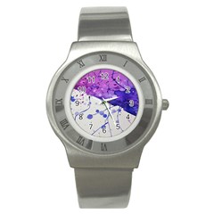 Art Painting Abstract Spots Stainless Steel Watch by Nexatart