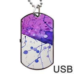 Art Painting Abstract Spots Dog Tag Usb Flash (one Side) by Nexatart