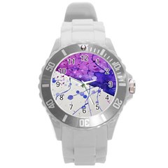 Art Painting Abstract Spots Round Plastic Sport Watch (l) by Nexatart