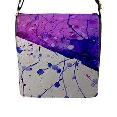 Art Painting Abstract Spots Flap Messenger Bag (l)  by Nexatart