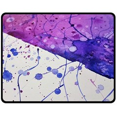 Art Painting Abstract Spots Double Sided Fleece Blanket (medium)  by Nexatart