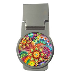 Colorful Abstract Background Colorful Money Clips (round)  by Nexatart