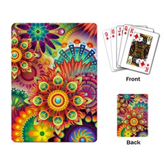 Colorful Abstract Background Colorful Playing Card by Nexatart