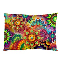 Colorful Abstract Background Colorful Pillow Case by Nexatart