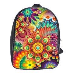 Colorful Abstract Background Colorful School Bag (large) by Nexatart