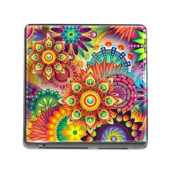 Colorful Abstract Background Colorful Memory Card Reader (square) by Nexatart