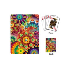 Colorful Abstract Background Colorful Playing Cards (mini)  by Nexatart