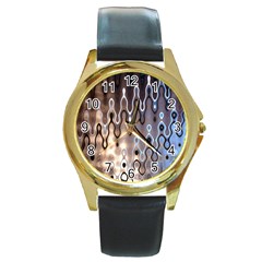 Wallpaper Steel Industry Round Gold Metal Watch by Nexatart