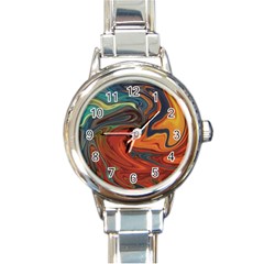 Creativity Abstract Art Round Italian Charm Watch by Nexatart