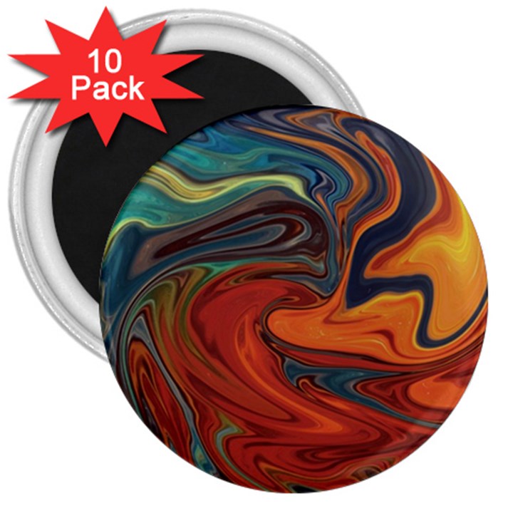 Creativity Abstract Art 3  Magnets (10 pack) 