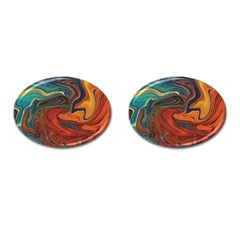 Creativity Abstract Art Cufflinks (oval) by Nexatart