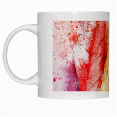 Feathers Bird Animal Art Abstract White Mugs by Nexatart