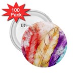 Feathers Bird Animal Art Abstract 2.25  Buttons (100 pack)  Front