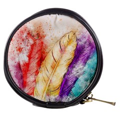 Feathers Bird Animal Art Abstract Mini Makeup Bags by Nexatart