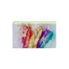 Feathers Bird Animal Art Abstract Cosmetic Bag (xs) by Nexatart