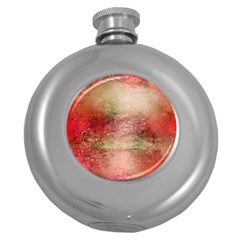 Background Art Abstract Watercolor Round Hip Flask (5 Oz) by Nexatart