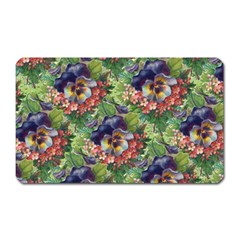 Background Square Flower Vintage Magnet (rectangular) by Nexatart