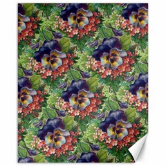 Background Square Flower Vintage Canvas 16  X 20   by Nexatart