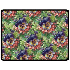 Background Square Flower Vintage Fleece Blanket (large)  by Nexatart