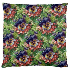 Background Square Flower Vintage Large Flano Cushion Case (two Sides) by Nexatart