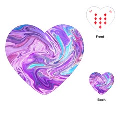 Abstract Art Texture Form Pattern Playing Cards (heart)  by Nexatart