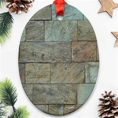 Wall Stone Granite Brick Solid Ornament (oval) by Nexatart