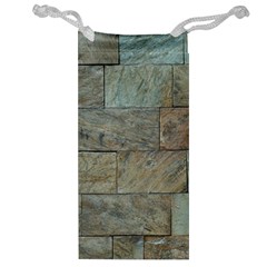 Wall Stone Granite Brick Solid Jewelry Bag by Nexatart