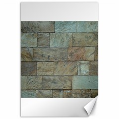 Wall Stone Granite Brick Solid Canvas 20  X 30   by Nexatart