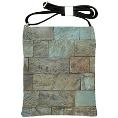 Wall Stone Granite Brick Solid Shoulder Sling Bags by Nexatart