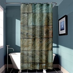 Wall Stone Granite Brick Solid Shower Curtain 36  X 72  (stall)  by Nexatart