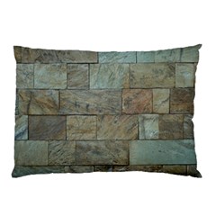 Wall Stone Granite Brick Solid Pillow Case (two Sides) by Nexatart