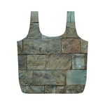 Wall Stone Granite Brick Solid Full Print Recycle Bags (M)  Front