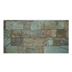 Wall Stone Granite Brick Solid Satin Shawl by Nexatart