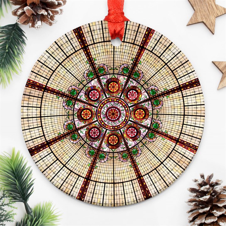 Pattern Round Abstract Geometric Ornament (Round)