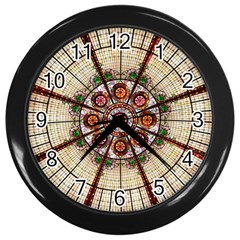 Pattern Round Abstract Geometric Wall Clocks (black) by Nexatart