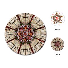 Pattern Round Abstract Geometric Playing Cards (round) 