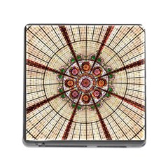 Pattern Round Abstract Geometric Memory Card Reader (square) by Nexatart