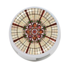 Pattern Round Abstract Geometric 4-port Usb Hub (one Side) by Nexatart